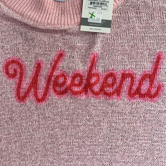 MudPie Size M/L Medium Large NWT Conner Weekend Lightweight Sweater Light Sheer - Picture 6 of 7